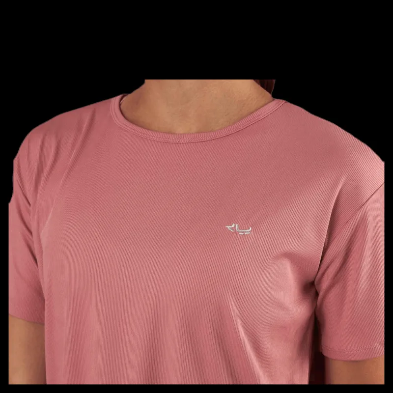Röhnisch Logo Ribbed Tee Pink Rosa Hot