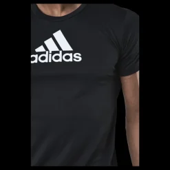 adidas Logo Sport T-Shirt Black / White Svart Outlet