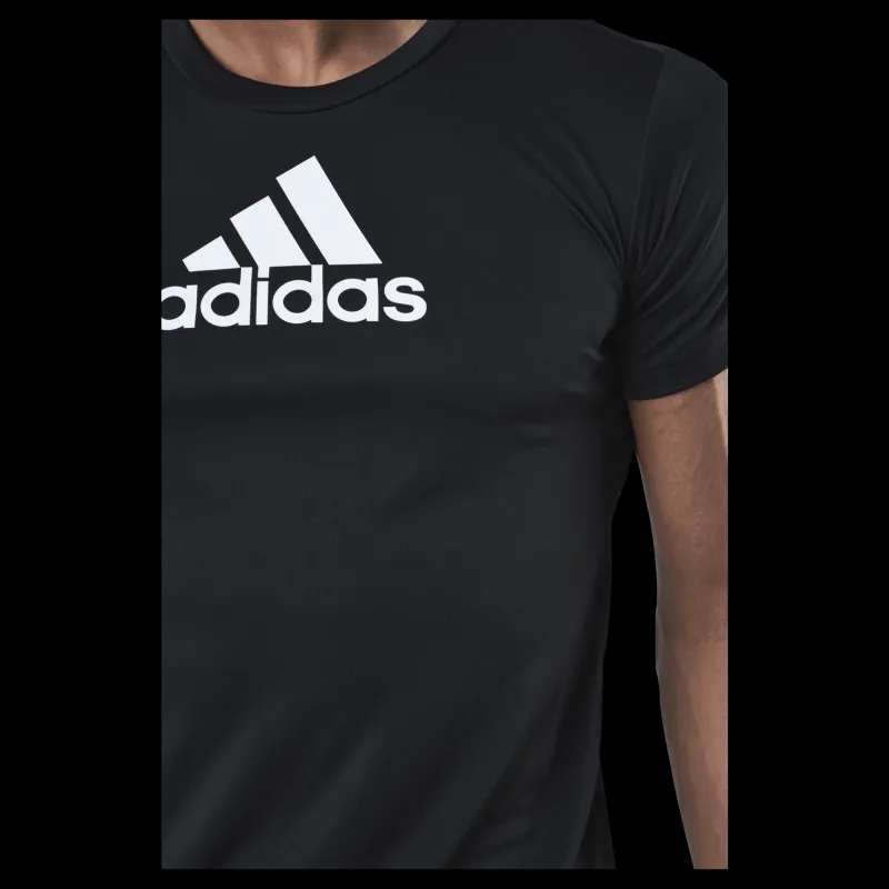 adidas Logo Sport T-Shirt Black / White Svart Outlet
