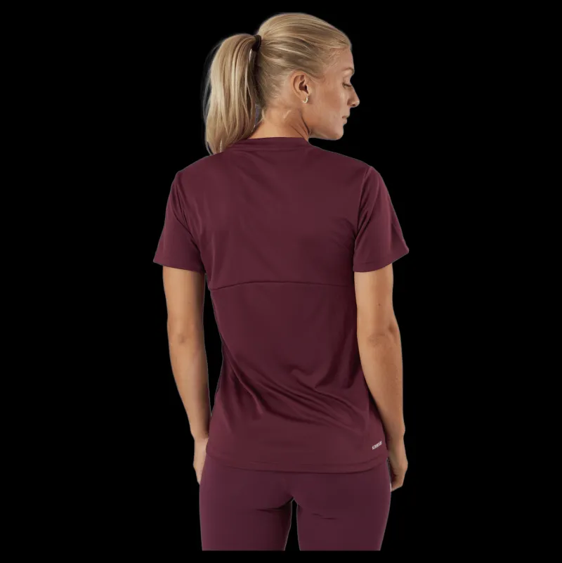 adidas Logo Sport T-Shirt Victory Crimson / White Brun Outlet