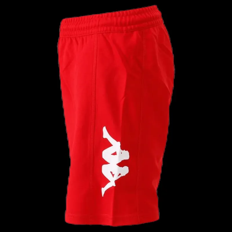 Kappa Logoshorts White/Red Vit och Röd Hot