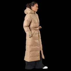 Outlet Svea Long Beltet Coat Camel Brown