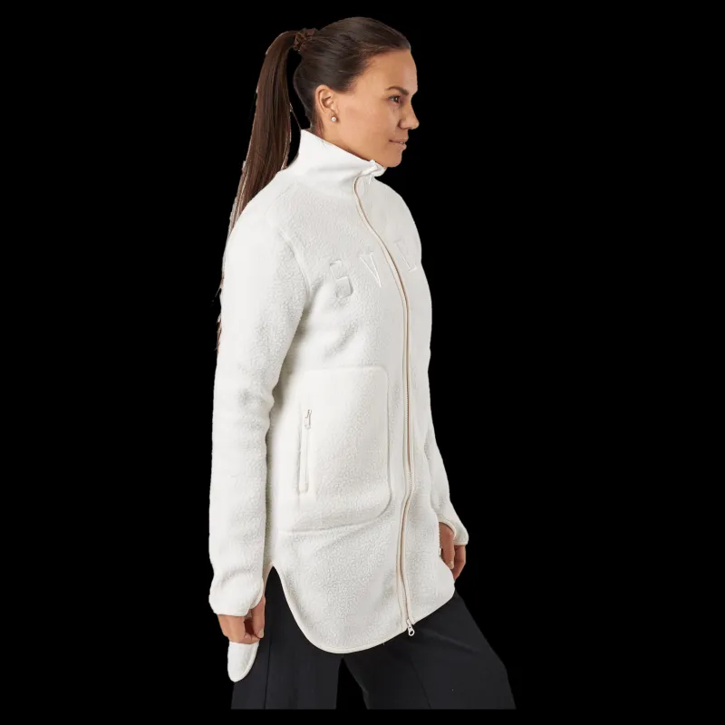 Svea Long Pile Zip Sweat Off White Vit