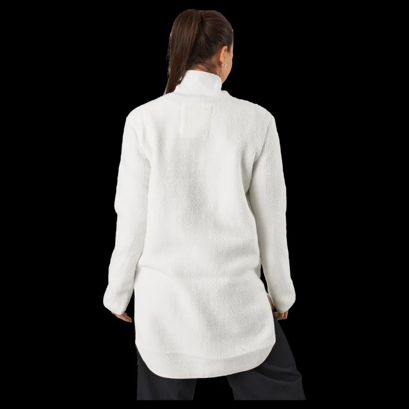 Svea Long Pile Zip Sweat Off White Vit