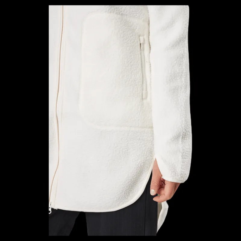 Svea Long Pile Zip Sweat Off White Vit