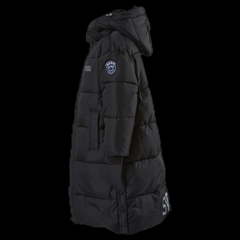 Svea Long Puffer Coat Junior Black Svart Best