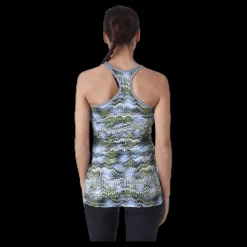 Röhnisch Long Racerback AOP Blue Blå New