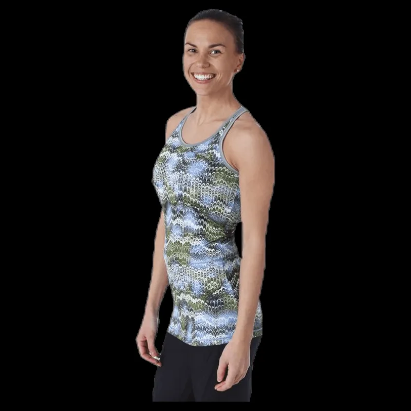 Röhnisch Long Racerback AOP Blue Blå New