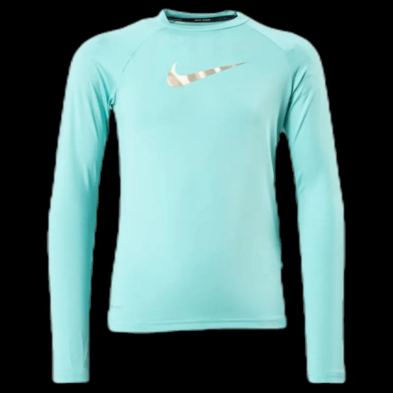 Nike Swim Long Sleeve Hydroguard Junior Green Turkos Outlet