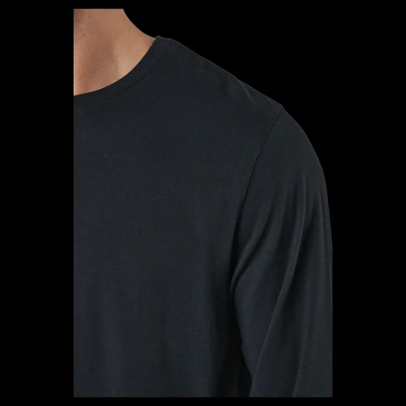 Clearance Resteröds Long Sleeve Tee Bamboo Black Svart
