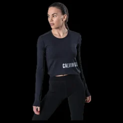 Calvin Klein Long Sleeve T-Shirt Black Svart Online