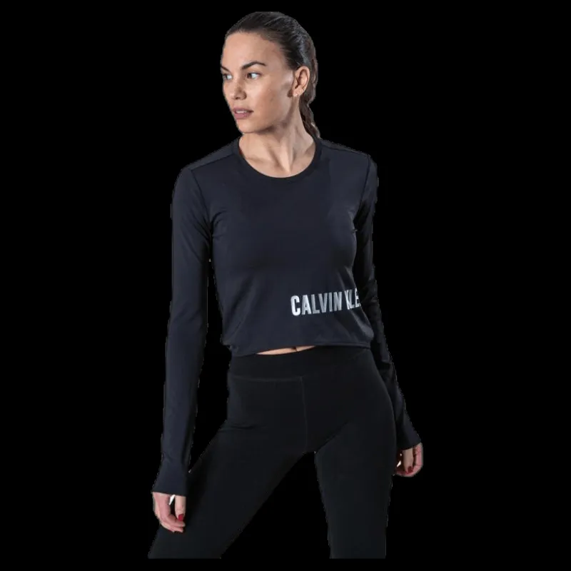 Calvin Klein Long Sleeve T-Shirt Black Svart Online
