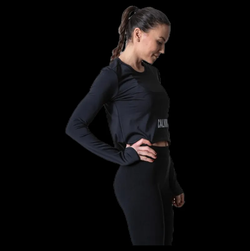 Calvin Klein Long Sleeve T-Shirt Black Svart Online