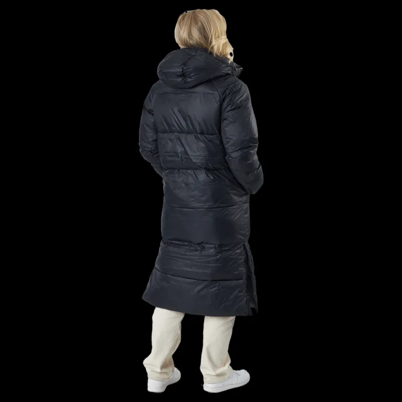 Svea Loose Hood Coat Black New