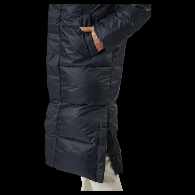 Svea Loose Hood Coat Black New