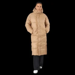 Svea Loose Hood Coat Camel Brown Online