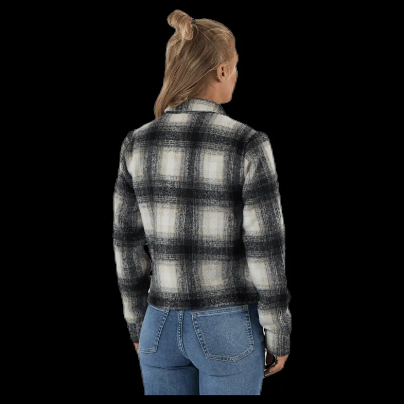 Only Lou Short Check Jacket Cc Otw Grey Outlet