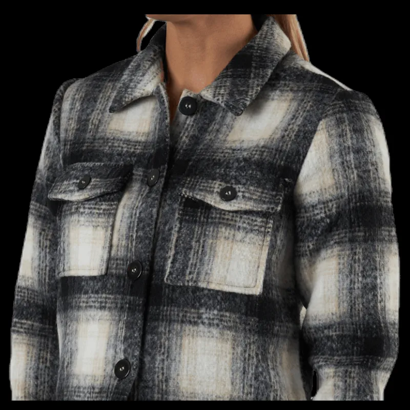 Only Lou Short Check Jacket Cc Otw Grey Outlet