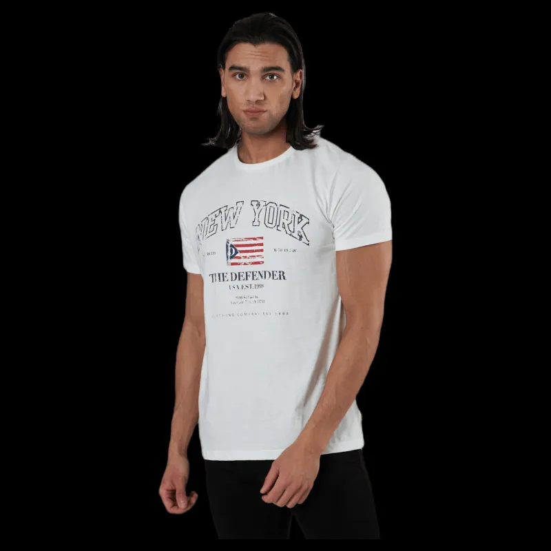 Online The Defender Loui Tee White Vit