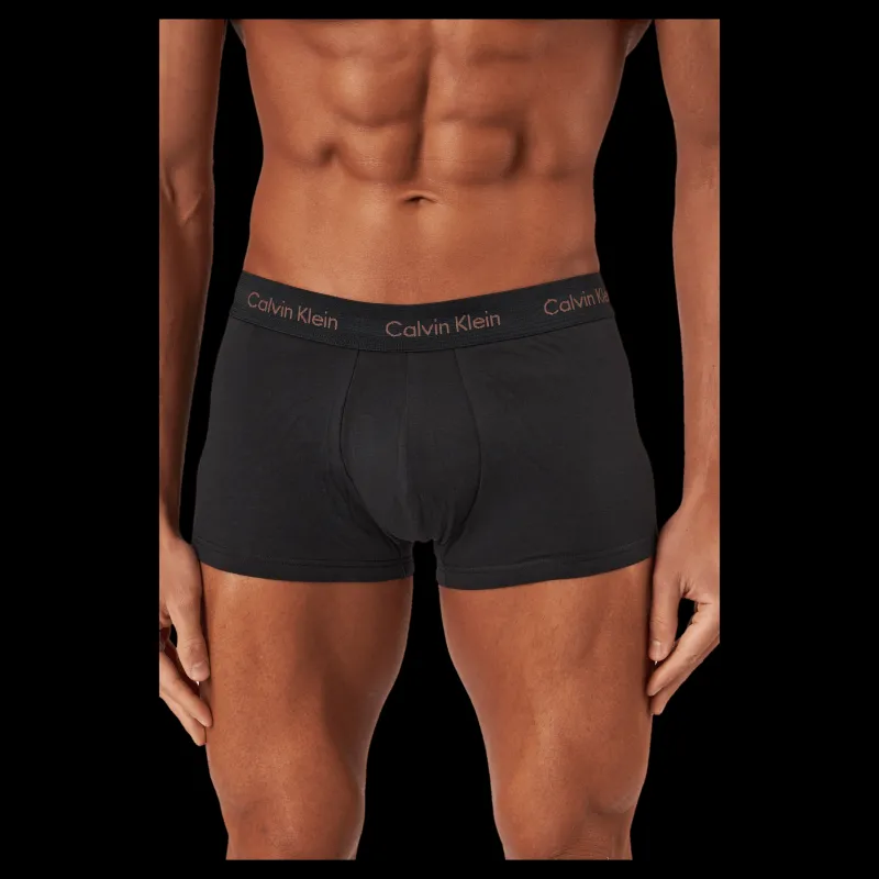 Calvin Klein Low Rise Trunk 3pk B-bright Camel/ Wht/ Red Crpt Svart Clearance
