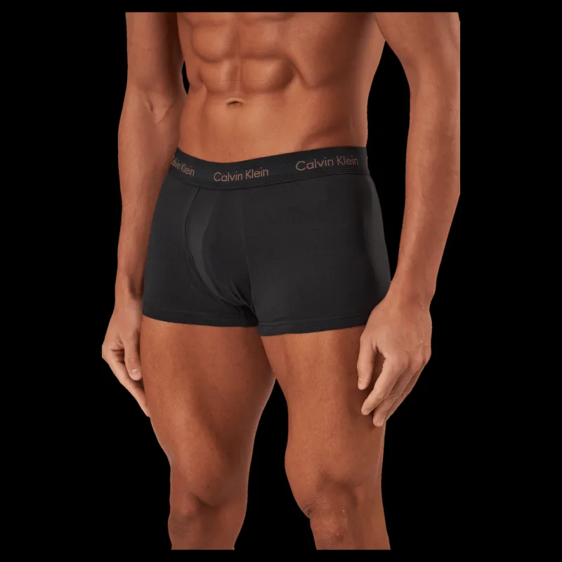 Calvin Klein Low Rise Trunk 3pk B-bright Camel/ Wht/ Red Crpt Svart Clearance