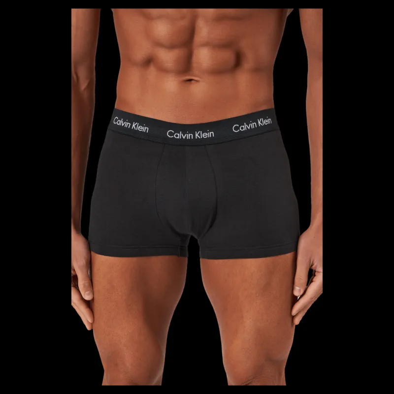 Calvin Klein Low Rise Trunk 3pk B-bright Camel/ Wht/ Red Crpt Svart Clearance