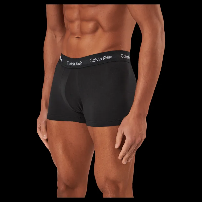 Calvin Klein Low Rise Trunk 3pk B-bright Camel/ Wht/ Red Crpt Svart Clearance
