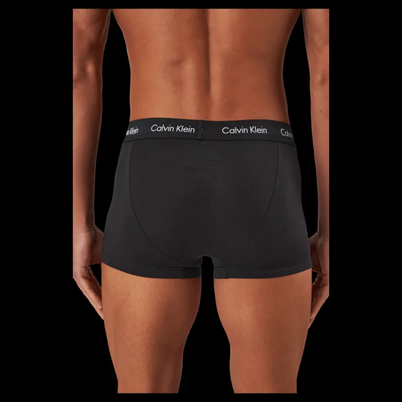 Calvin Klein Low Rise Trunk 3pk B-bright Camel/ Wht/ Red Crpt Svart Clearance