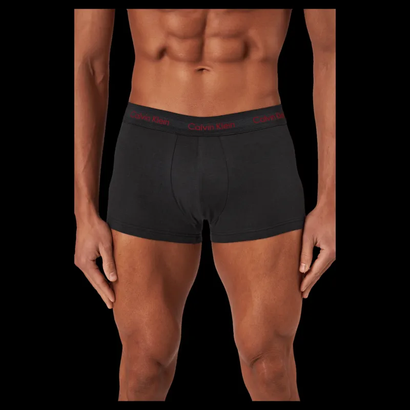 Calvin Klein Low Rise Trunk 3pk B-bright Camel/ Wht/ Red Crpt Svart Clearance