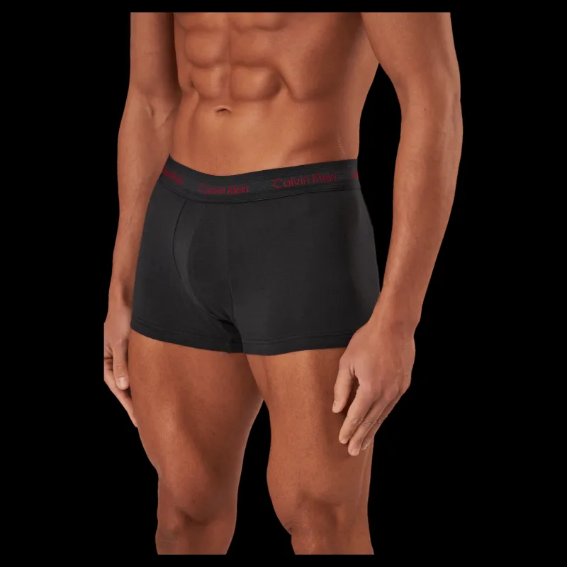 Calvin Klein Low Rise Trunk 3pk B-bright Camel/ Wht/ Red Crpt Svart Clearance