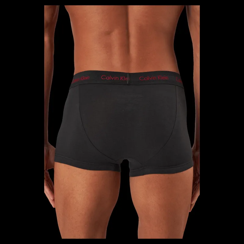 Calvin Klein Low Rise Trunk 3pk B-bright Camel/ Wht/ Red Crpt Svart Clearance