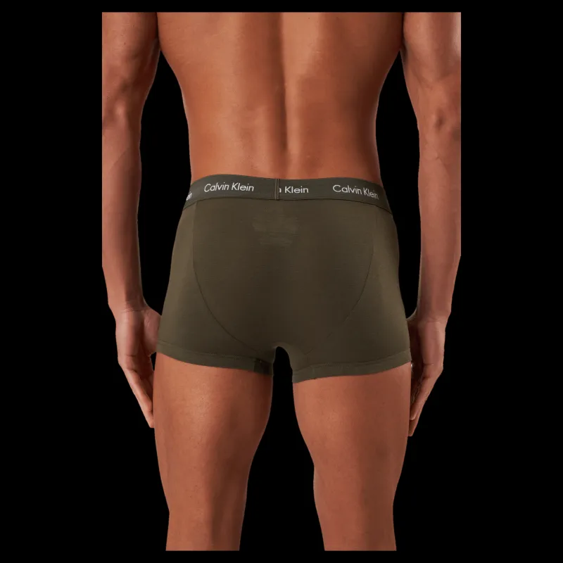 Calvin Klein Low Rise Trunk 3pk Sleek Grey/ Tourmaline/ Olive Brun Hot
