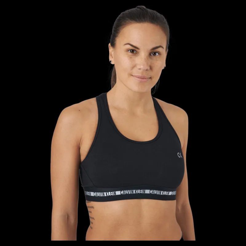 New Calvin Klein Low Support Bra Ck Black Svart