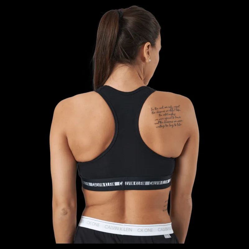 New Calvin Klein Low Support Bra Ck Black Svart
