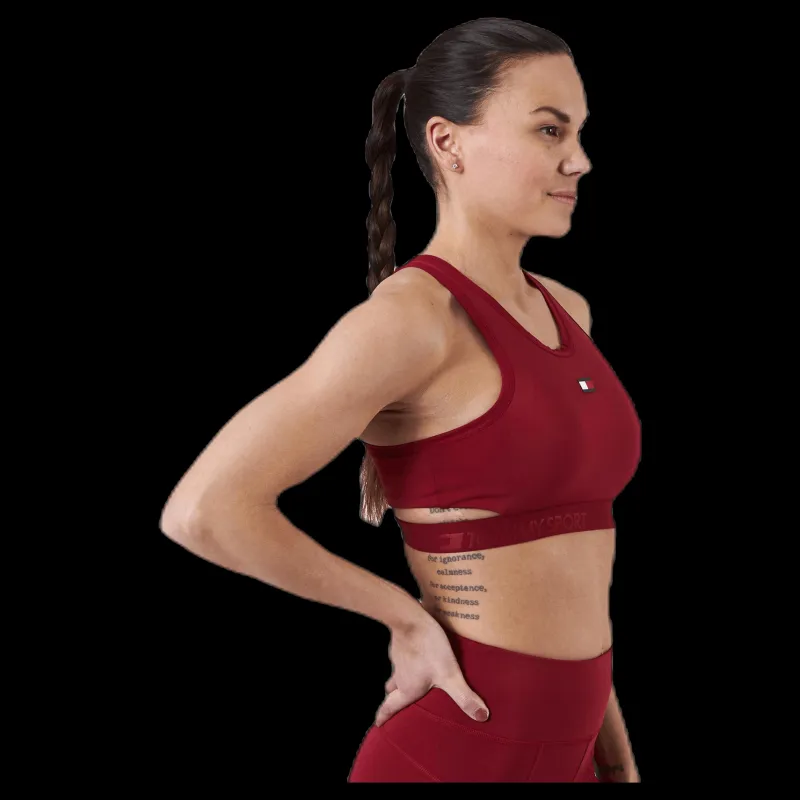 Clearance Tommy Hilfiger Sport Low Support Removable Pads Bra Red Röd