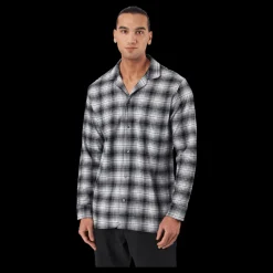 Outlet Calvin Klein L/s Button Down Ck Shadow Plaid_black Svart