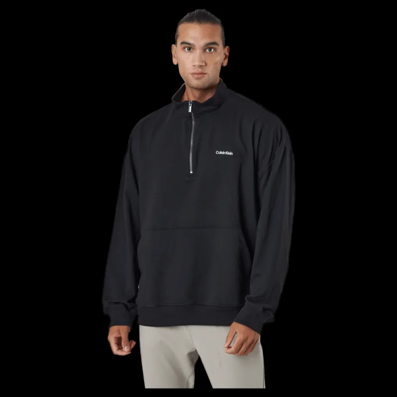 Calvin Klein L/s Quarter Zip Black Svart
