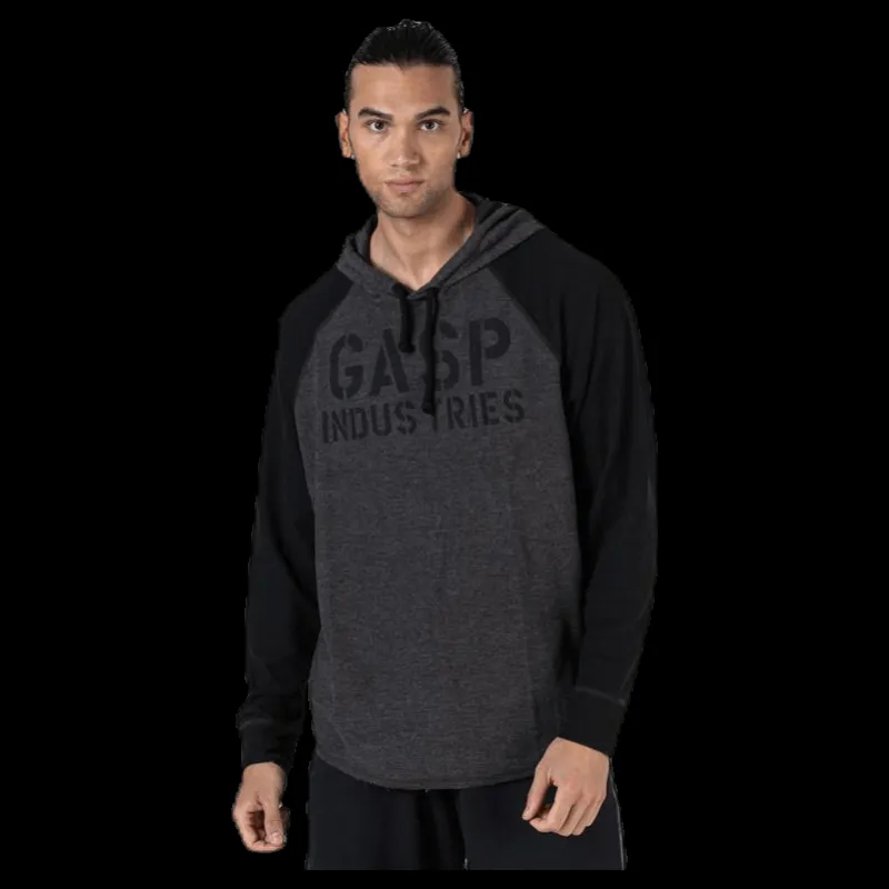 Discount GASP L/S Thermal Hoodie Grey Grå
