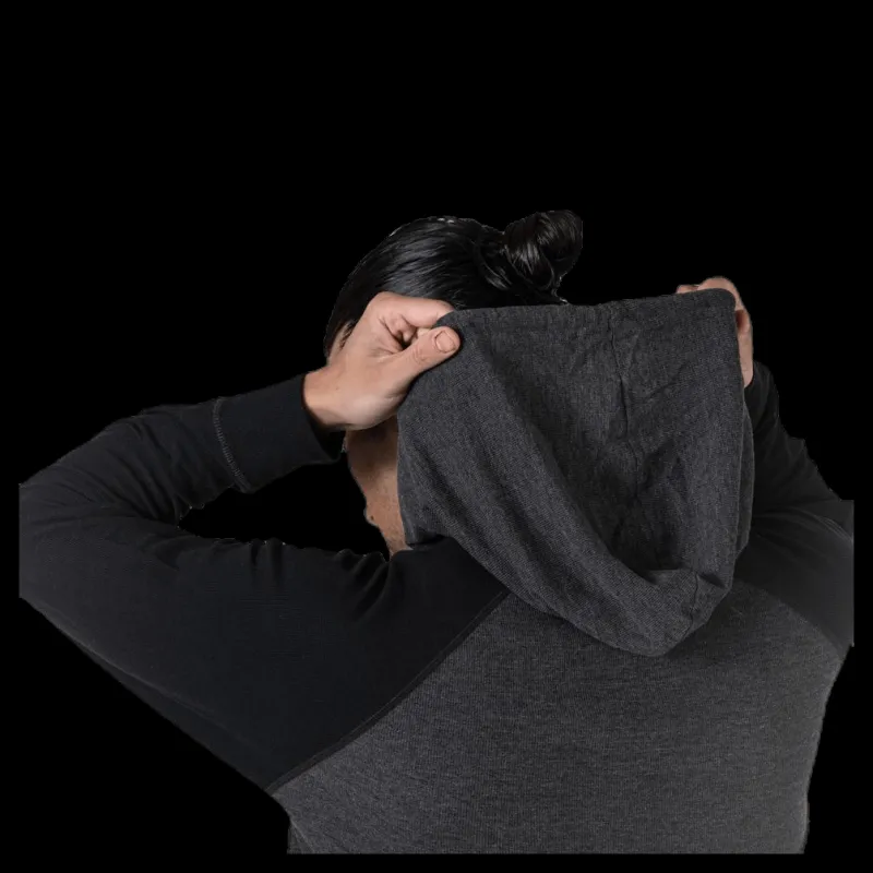 Discount GASP L/S Thermal Hoodie Grey Grå