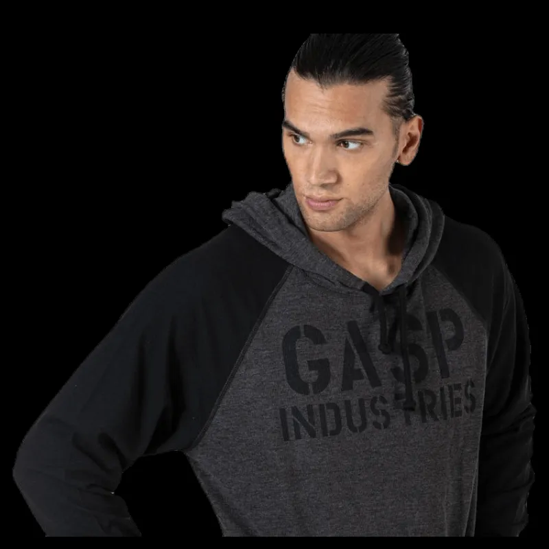 Discount GASP L/S Thermal Hoodie Grey Grå