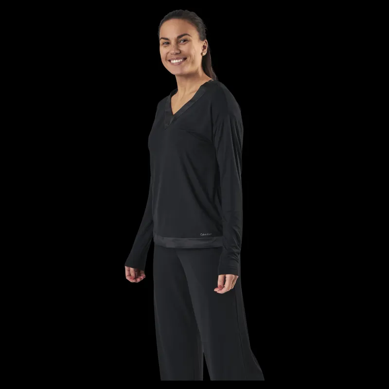 Calvin Klein L/S V-Neck Black Svart