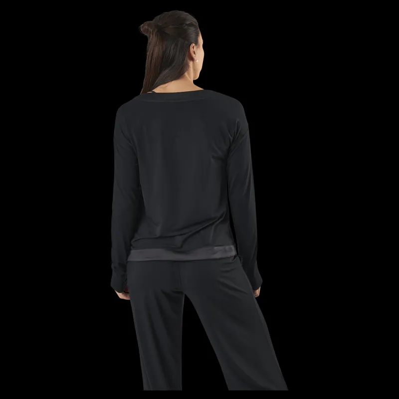 Calvin Klein L/S V-Neck Black Svart