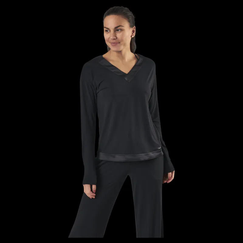 Calvin Klein L/S V-Neck Black Svart