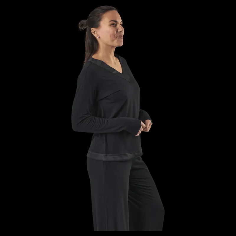 Calvin Klein L/S V-Neck Black Svart