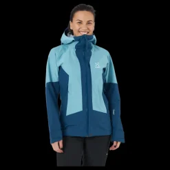 Haglöfs Lumi Jacket Women Dark Ocean/frost Blue Blå