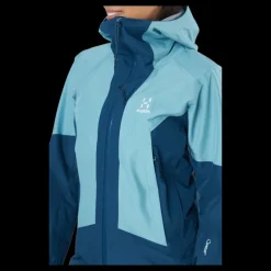 Haglöfs Lumi Jacket Women Dark Ocean/frost Blue Blå