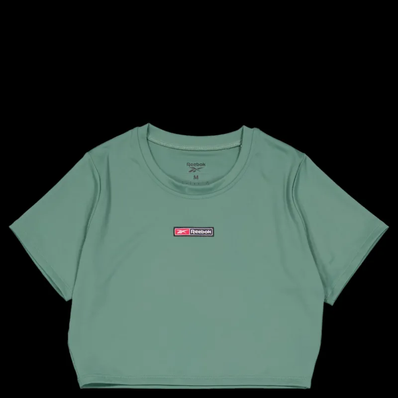 Reebok Lux Bold Crop Tee Tregre Grön New
