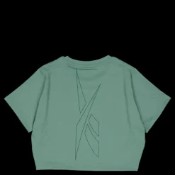 Reebok Lux Bold Crop Tee Tregre Grön New
