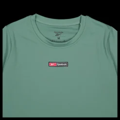 Reebok Lux Bold Crop Tee Tregre Grön New