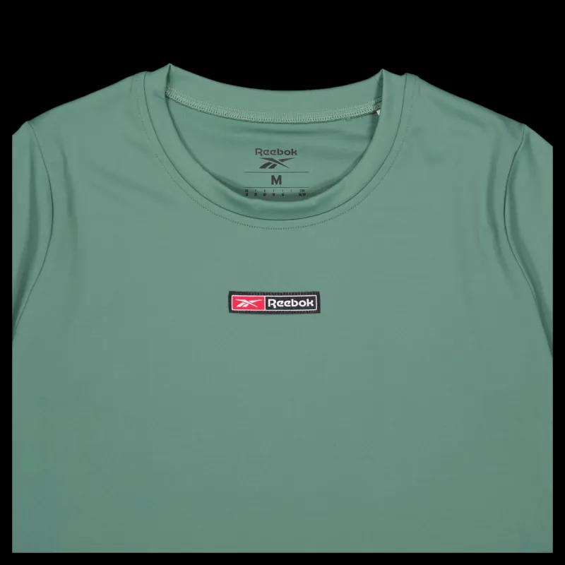 Reebok Lux Bold Crop Tee Tregre Grön New
